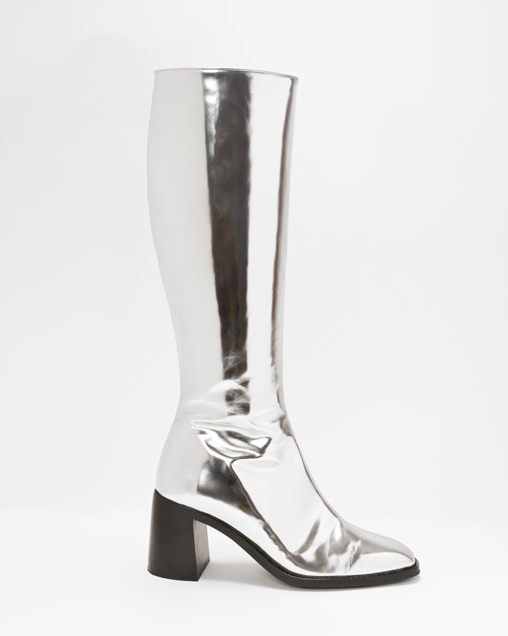 SILVER LEATHER BOOTS