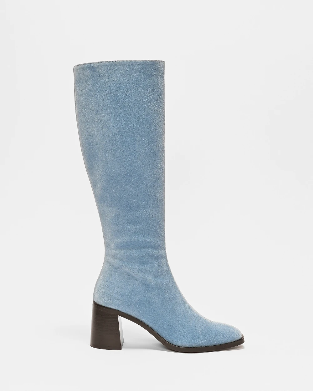 BOTTES CUIR DAIM BLEU CIEL