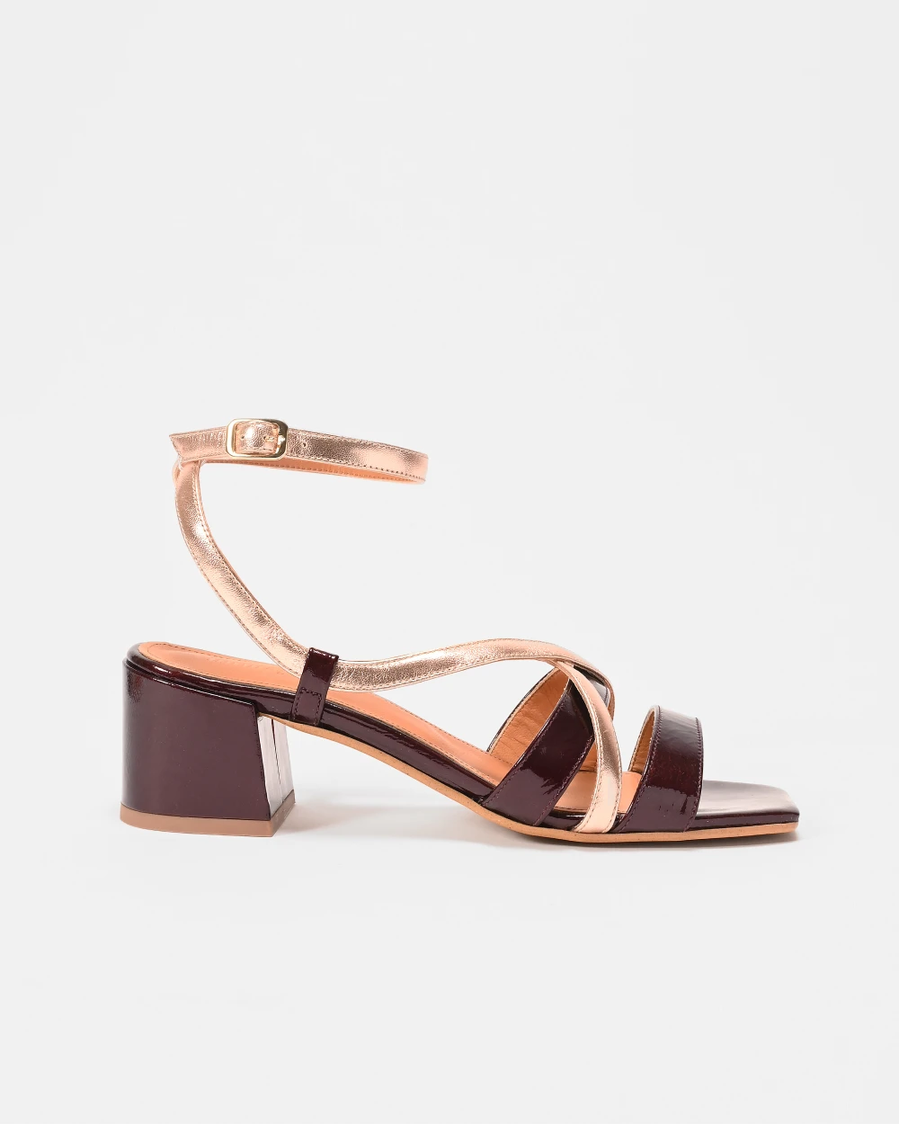 Sandales a talons bordeaux discount