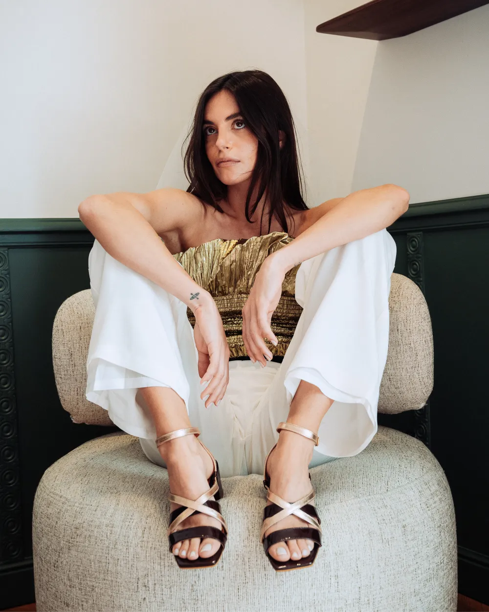 EDUARDO les sandales bicolores à talons carrés avec brides réglables cuir bordeaux et rose irisé. Idéales pour un mariage