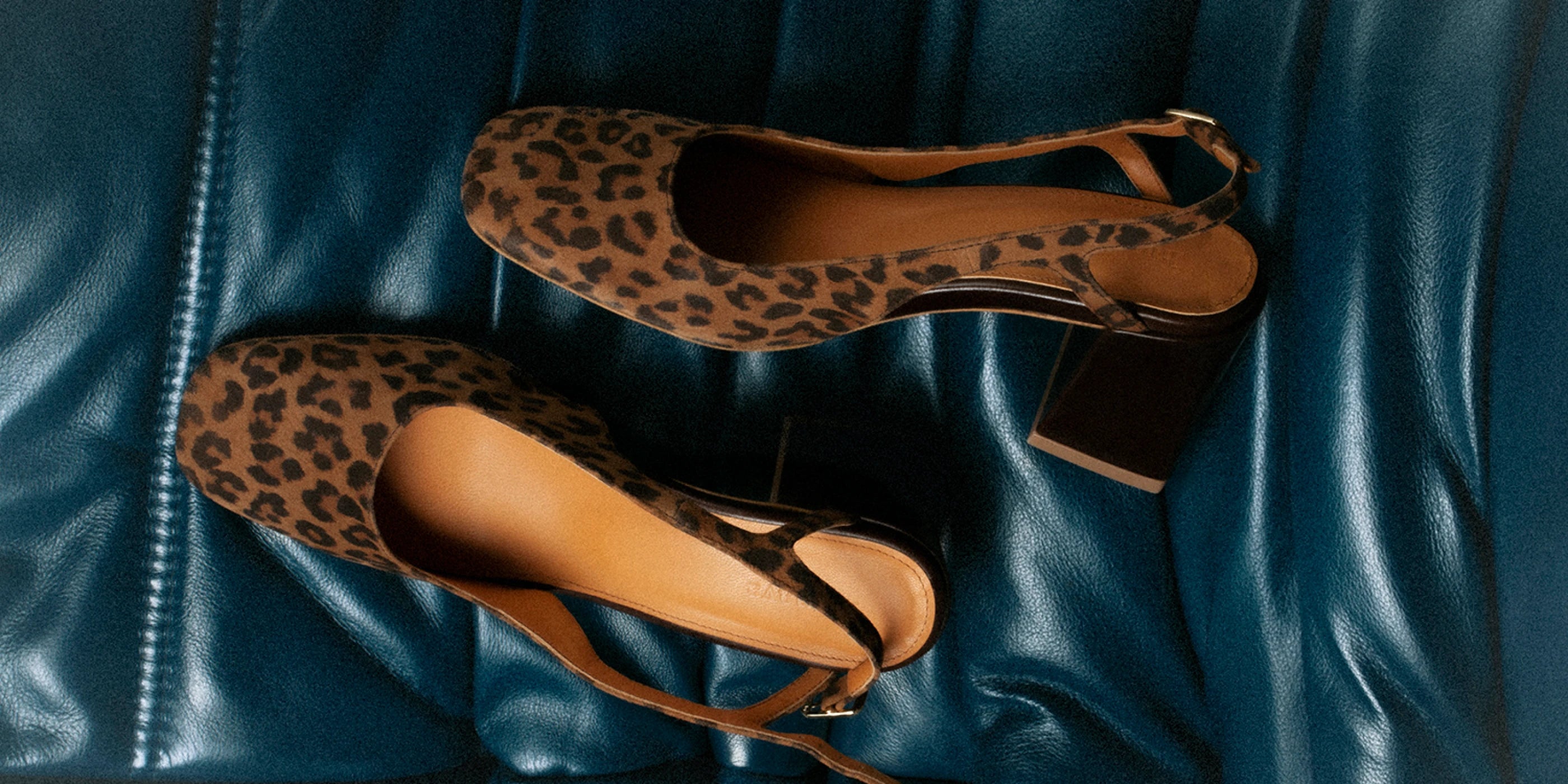 slingbacks escarpins a talon en cuir leopard marron eco-conçus et confortables