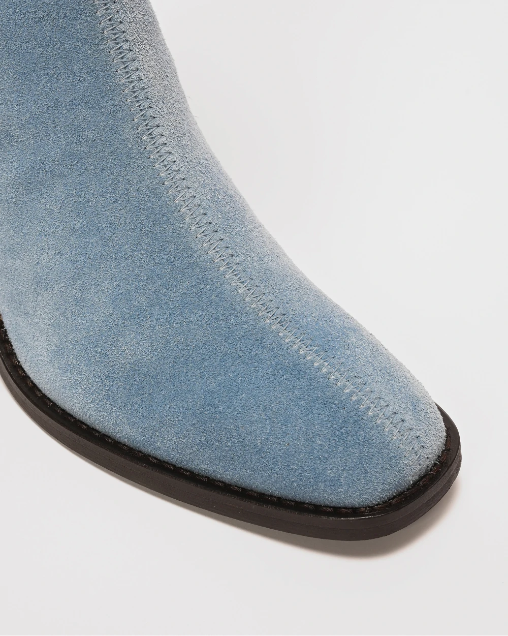 BOTTES CUIR DAIM BLEU CIEL